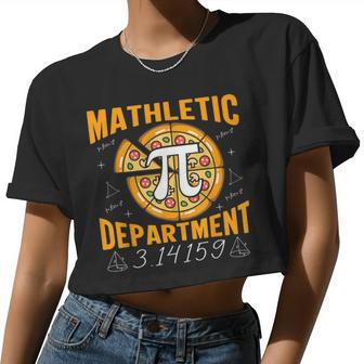 Mathletic Department 314159 Pi Day Math Teacher Women Cropped T-shirt - Monsterry DE