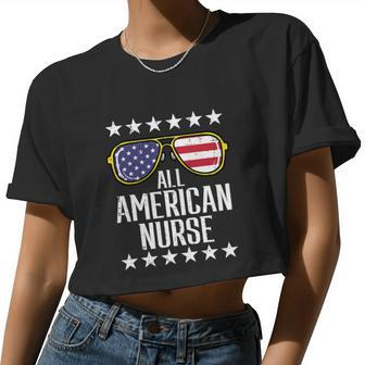 Memorial Day 4Th Of July Rn Nurse Women Cropped T-shirt - Monsterry UK