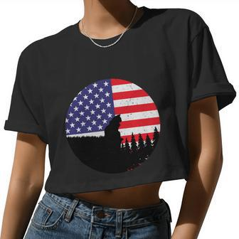 Meow 4Th Of July Cat Lover Cute Plus Size Graphic Shirt For Men Women Family Women Cropped T-shirt - Monsterry