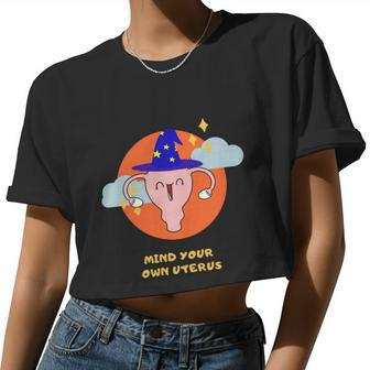Mind Your Own Uterus Halloween Tee Pro Choice Feminism Women Cropped T-shirt - Monsterry DE