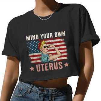 Mind Your Own Uterus Pro Choice Feminist Women's Rights Tee Women Cropped T-shirt - Monsterry