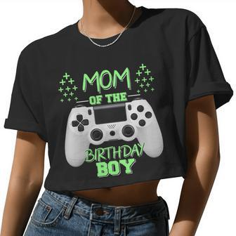 Mom Of The Birthday Boy Tshirt Women Cropped T-shirt - Monsterry DE