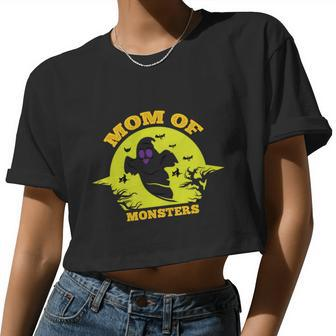 Mom Of Monsters Halloween Quote Women Cropped T-shirt - Monsterry AU