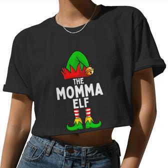 Momma Elf Matching Family Christmas Women Women Cropped T-shirt - Monsterry AU