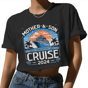 Mother And Son Cruise 2024 Family Vacation 2024 Women Cropped T-shirt - Monsterry AU