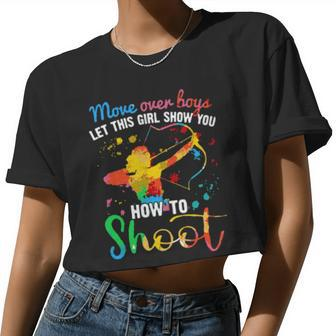Move Over Boys Let This Girl Show You How To Shoot Lgbt Women Cropped T-shirt - Monsterry UK
