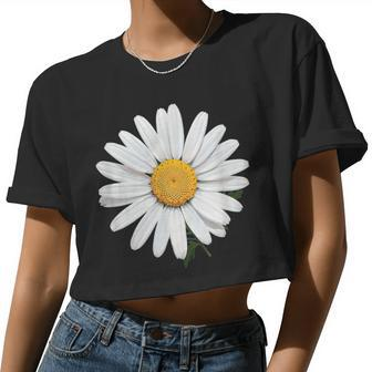 Nice White Daisies Flower Women Cropped T-shirt - Monsterry UK
