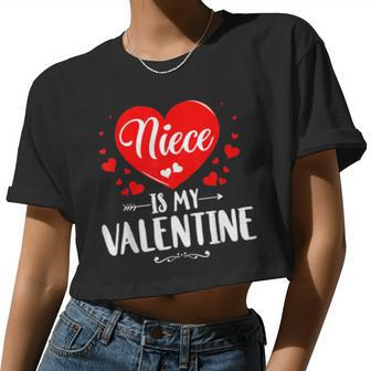 Niece Is My Valentine Matching Family Mommy Women Cropped T-shirt - Monsterry
