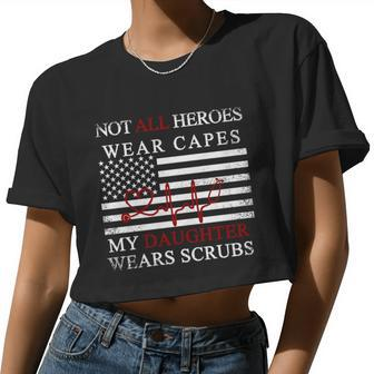 Not All Heroes Wear Capes American Nurses Women Cropped T-shirt - Monsterry AU