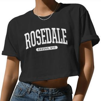 Nyc Borough Rosedale Queens New York City Women Cropped T-shirt - Monsterry DE