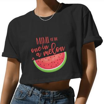 One In A Melon Watermelon Theme Birthday Girl Women Cropped T-shirt - Monsterry AU