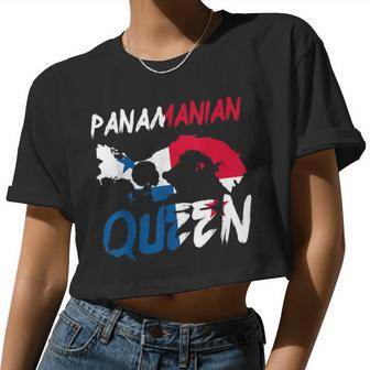 Panamanian Queen Panama Flag Afro-Pride Proud Independent Women Cropped T-shirt - Monsterry AU