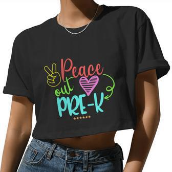 Peace Out Prek Graphic Plus Size Shirt For Teacher Female Male Kids Women Cropped T-shirt - Monsterry CA
