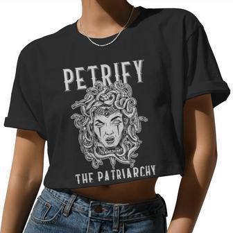 Petrify The Patriarchy Feminism Feminist Women's Rights Petrify The Patriarchy Feminism Feminist Women's Rights Women Cropped T-shirt - Monsterry