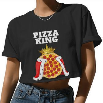 Pizza King Pizza Lover Cute Pizza Foodie Women Cropped T-shirt - Monsterry AU