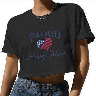 Proud Army Mom V2 Women Cropped T-shirt - Monsterry CA