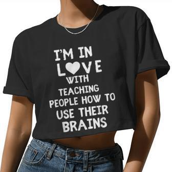 Psychologist Quote Tutor Humour Valentines Day Teacher Shirt Women Cropped T-shirt - Monsterry UK