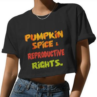 Pumpkin Spice Reproductive Rights Pro Choice Women Cropped T-shirt - Monsterry DE