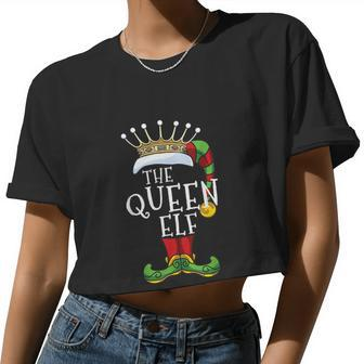 The Queen Elf Family Matching Christmas Group Pajama Women Cropped T-shirt - Monsterry DE