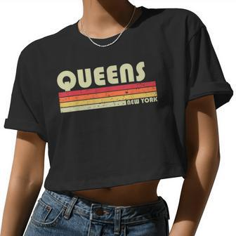 Queens Ny New York City Home Roots Retro 70S 80S Women Cropped T-shirt - Monsterry DE