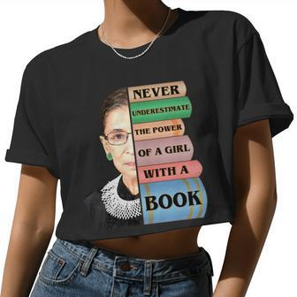 Rbg Never Underestimate Ruth Bader Ginsburg Tshirt Women Cropped T-shirt - Monsterry UK