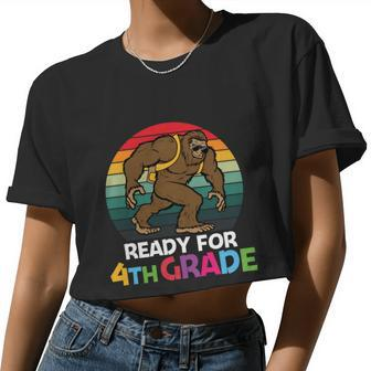 Ready For 4Th Grade First Day Of School Back To School Women Cropped T-shirt - Monsterry CA