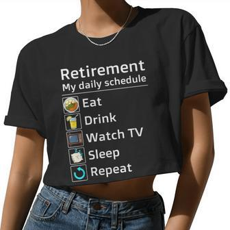 Retired Retirement Saying Graphic Women Women Cropped T-shirt - Monsterry AU