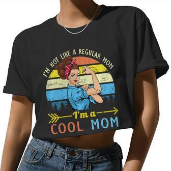 Retro Cool Mom Tshirt Women Cropped T-shirt - Monsterry UK