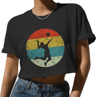 Retro Vintage Volleyball V2 Women Cropped T-shirt - Monsterry AU