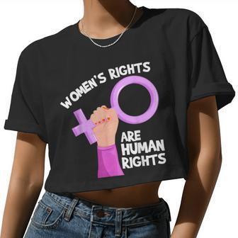 Rights Are Human Rights Feminist Cool Women Women Cropped T-shirt - Monsterry