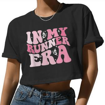 In My Runner Era Running Marathon Fitness Running Mom Women Cropped T-shirt - Monsterry
