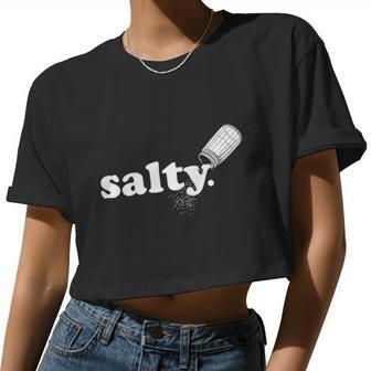Salty Ironic Sarcastic Cool Hoodie Gamer Chef Gamer Pullover Women Cropped T-shirt - Monsterry