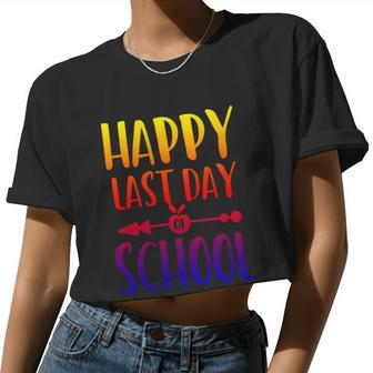 School Happy Last Day Of School V2 Women Cropped T-shirt - Monsterry