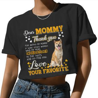 Shiba Inu Dear Mommy Thank You For Being My Mommy Women Cropped T-shirt - Monsterry AU