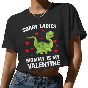 Sorry Ladies Mommy Is My Valentine Women Cropped T-shirt - Monsterry DE