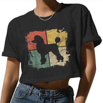 Square Retro Poodle Owner Dog Poodle Dad Mom Women Cropped T-shirt - Monsterry UK