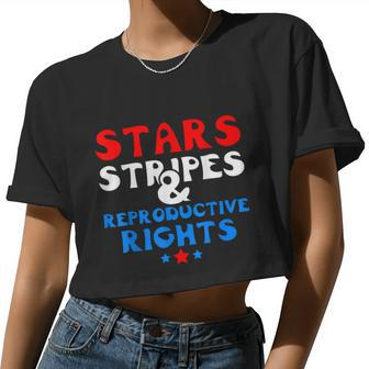 Stars Stripes And Reproductive Rights 4Th Of July V3 Women Cropped T-shirt - Monsterry