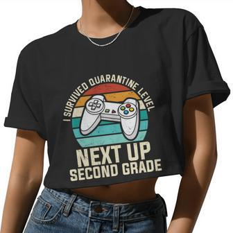 I Survived Quarantine Next Up Back To School First Day Of School V2 Women Cropped T-shirt - Monsterry AU