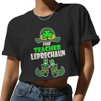 The Teacher Irish Leprechaun St Patrick's Day Women Cropped T-shirt - Monsterry DE