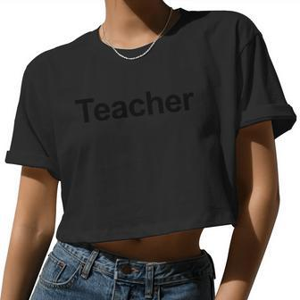 Teacher Text V2 Women Cropped T-shirt - Monsterry