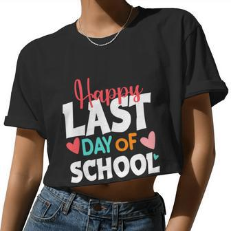Teachers Kids Graduation Students Happy Last Day Of School Great Women Cropped T-shirt - Monsterry CA