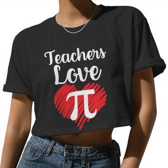 Teachers Love Pi Tshirt Women Cropped T-shirt - Monsterry