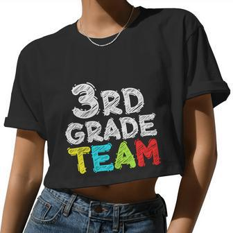 Team Third Grade 3Rd Grade Teacher Student Women Cropped T-shirt - Monsterry UK