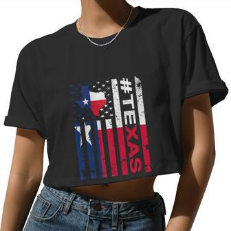 Texas State Usa 4Th Of July Pride Women Cropped T-shirt - Monsterry