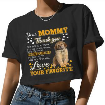Tibetan Mastiff Dear Mommy Thank You For Being My Mommy Women Cropped T-shirt - Monsterry DE