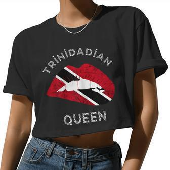 Trinidad And Tobago Trinidadian Queen Tobagonian Roots Women Cropped T-shirt - Monsterry DE