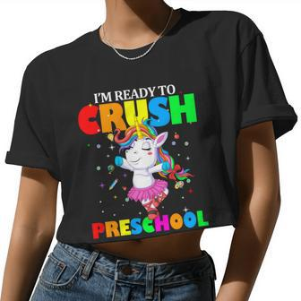 Unicorn Im Ready To Crush Preschool V2 Women Cropped T-shirt - Monsterry DE