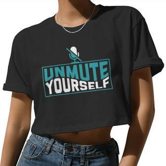 Unmute Yourself 2020 Teacher V Women Cropped T-shirt - Monsterry