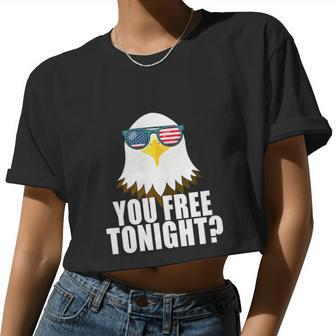 Usa Patriotic American Eagle 4Th Of July Women Cropped T-shirt - Monsterry CA