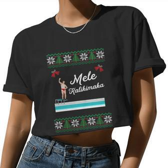 Vacation Ugly Christmas Cool For And Sweater Women Cropped T-shirt - Monsterry UK